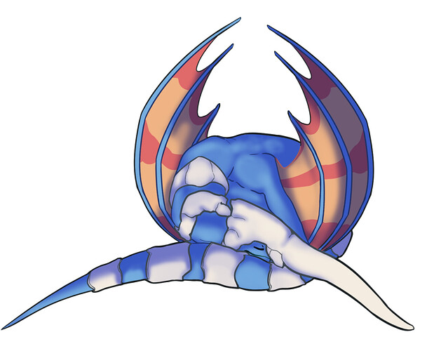 A snoozing Blue Dragon for @admiral-craymen!