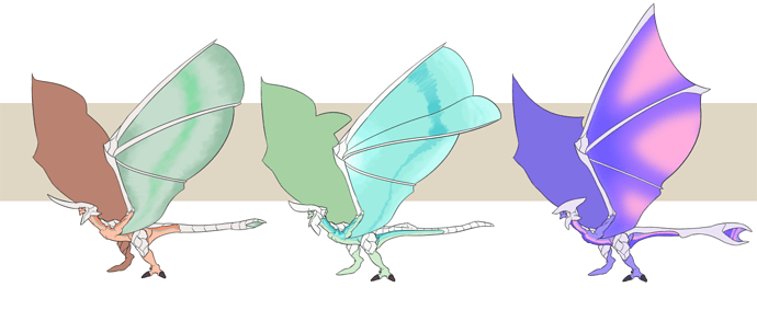 Lasuul’s Strike Wing form part II!
To the right of him are his Spiritual and Mobile Class morphs
Part I can be found here